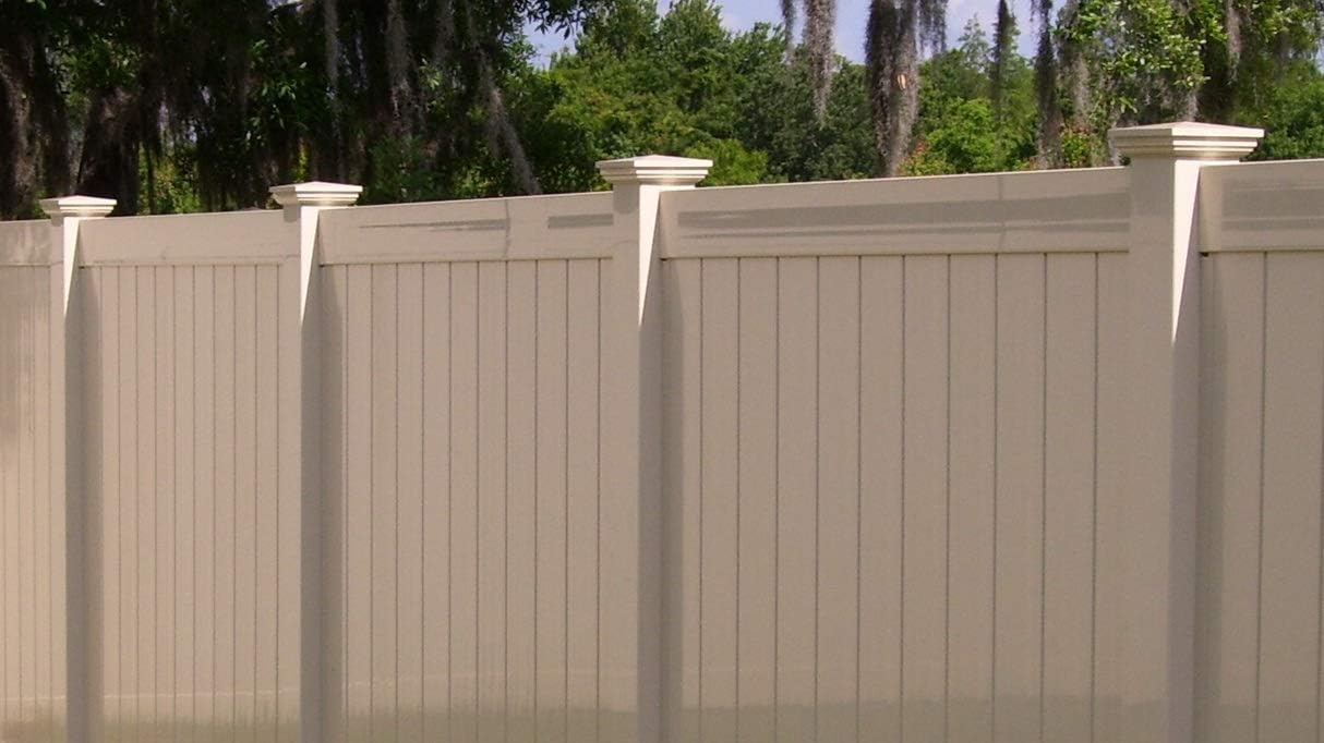5" x 5" Square New England Post Cap/Tan (Almond) (2 Pack)